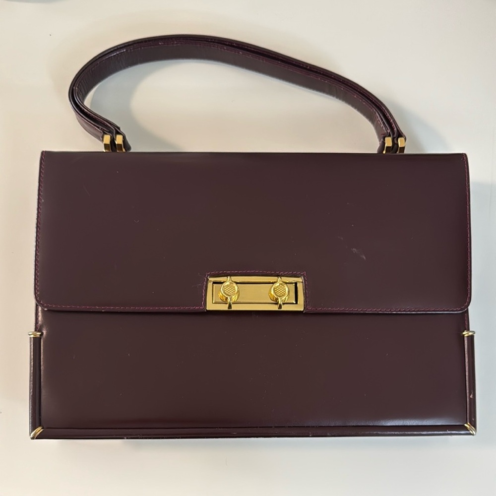 Burgundy Leather Handbag